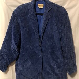 Carson Pirie Scott Blue Corduroy Blazer